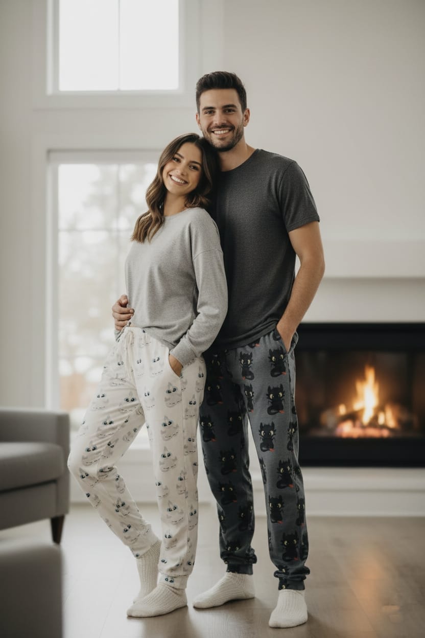 Ejderha Desenli Rahat Pijama PantolonuTM