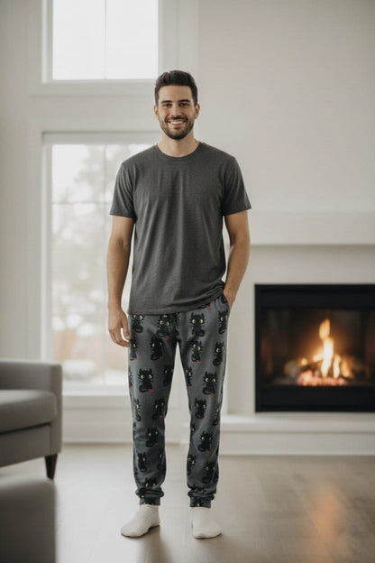 Ejderha Desenli Rahat Pijama PantolonuTM